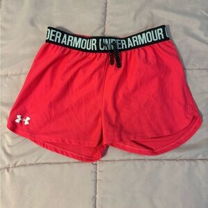 Kids Large Neon pink Under Armour shorts
